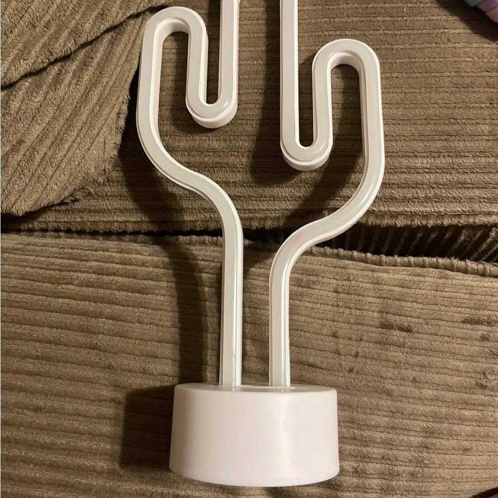 Light up neon cactus